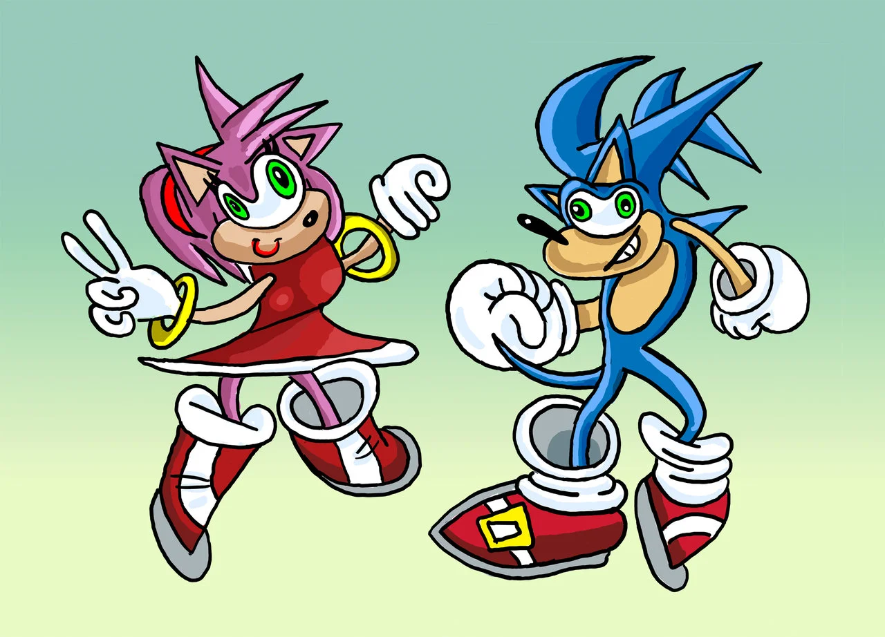 Sonic got pound!  Sonic, Sonic and amy, Sonic funny