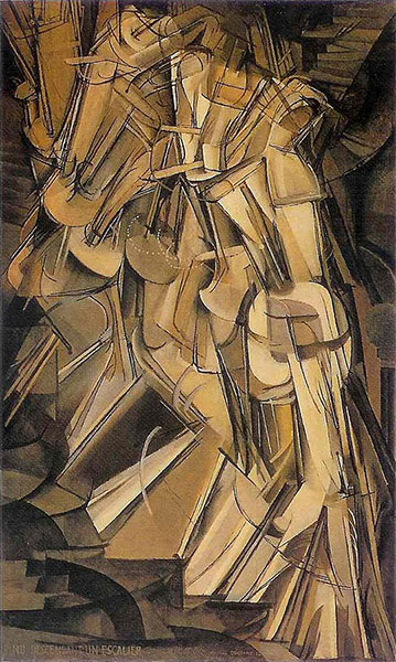Marcel Duchamp. Nude Descending a Staircase, No. 2 (1912). Oil on canvas.